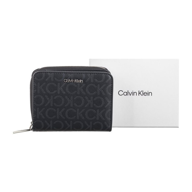 Calvin Klein CK Must MD Zip Around Mono Black Monogram Pu K60K612433 0GM (CK537-a) handbag