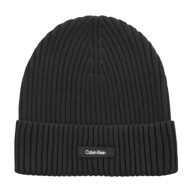 Calvin Klein Classic Cotton Rib Beanie Ck Black K50K512362 BEH (CK540-a) cap