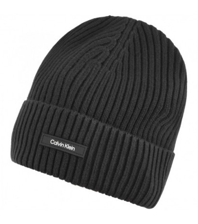 Calvin Klein Classic Cotton Rib Beanie Ck Black K50K512362 BEH (CK540-a) cap