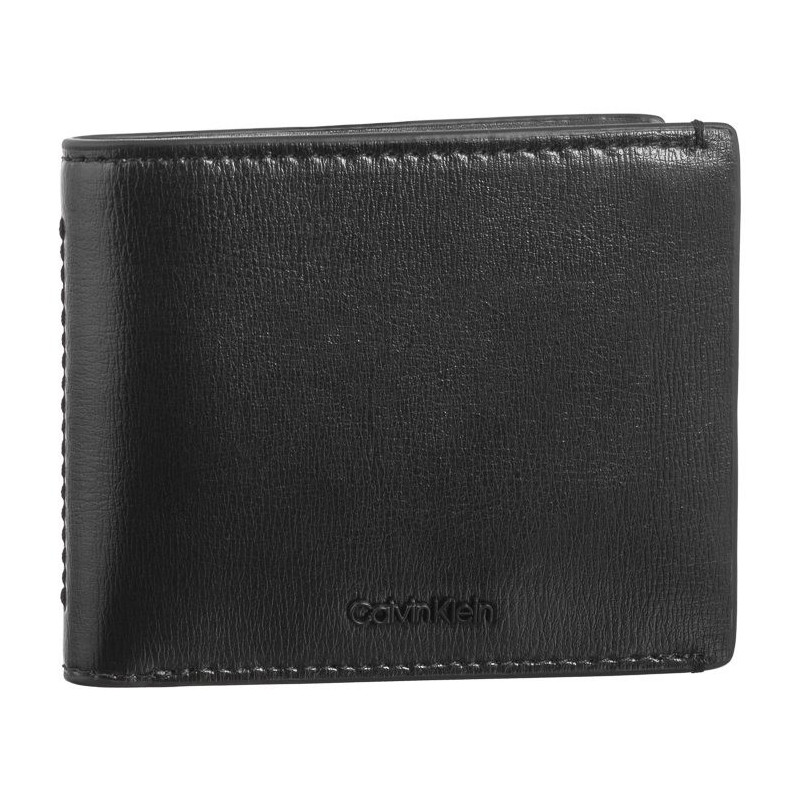 Calvin Klein Clean Esntl Bifold 5CC W/Coin CK Black Palmellato K50K512264 BEH (CK536-a) handbag