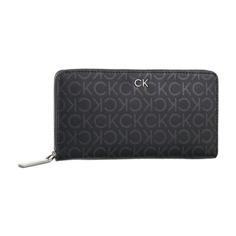 Calvin Klein CK Daily XL Zip Around Mono Black Monogram Pu K60K612442 0GM (CK533-a) handbag