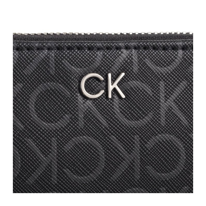 Calvin Klein CK Daily XL Zip Around Mono Black Monogram Pu K60K612442 0GM (CK533-a) handbag