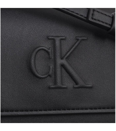 Calvin Klein Sculpted Long Fold Strap Deboss Black K60K612742 BEH (CK531-a) handbag