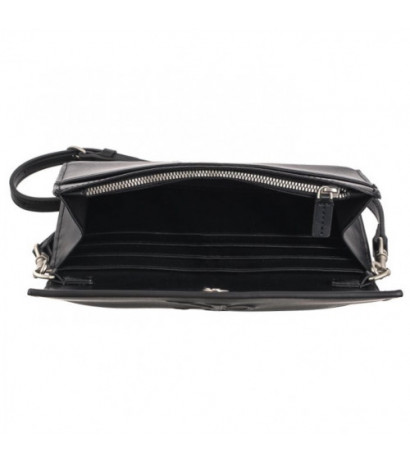 Calvin Klein Sculpted Long Fold Strap Deboss Black K60K612742 BEH (CK531-a) handbag