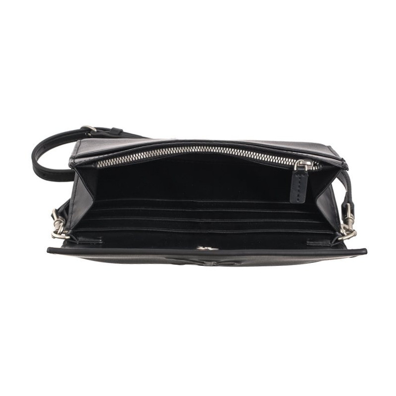 Calvin Klein Sculpted Long Fold Strap Deboss Black K60K612742 BEH (CK531-a) handbag