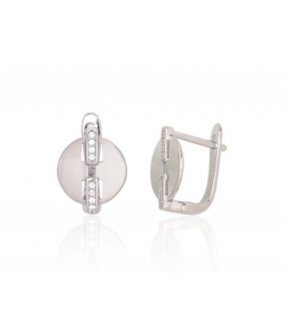 Silver earrings with...