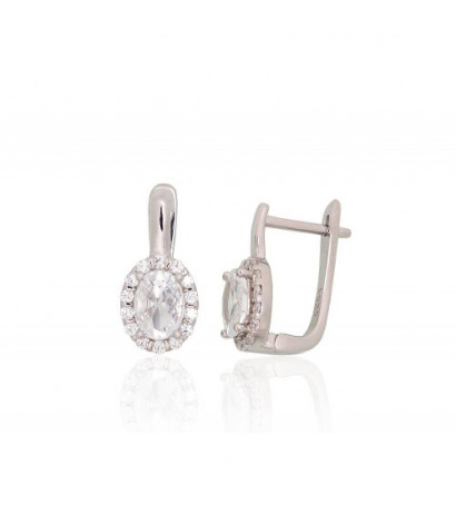 Silver earrings with...