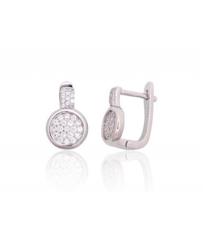 Silver earrings with...