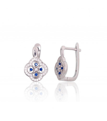 Silver earrings with...