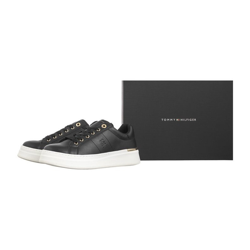 Tommy Hilfiger Low Cut Lace-Up Sneaker Black T3A9-33542-1351999 (TH1140-a) sports Shoes