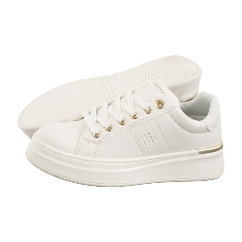 Tommy Hilfiger Low Cut Lace-Up Sneaker Off White T3A9-33542-1351530 (TH1140-b) sports Shoes