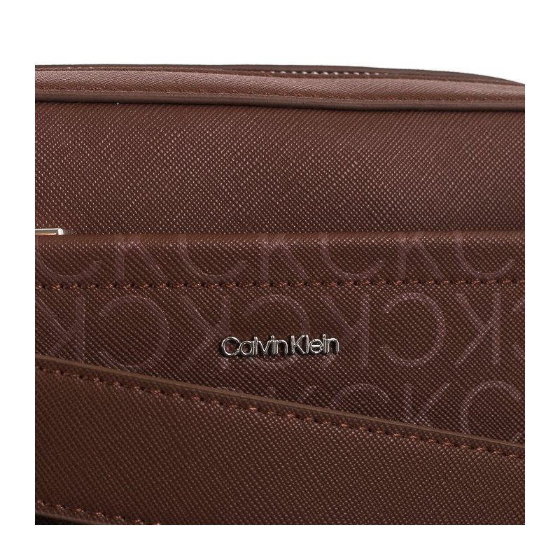 Calvin Klein CK Must Conv Camera Bag Mono Cioccolate Lab Monogram Pu K60K612536 0HH (CK551-a) handbag