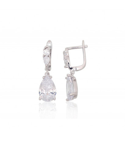 Silver earrings with...