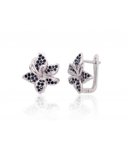 Silver earrings with...