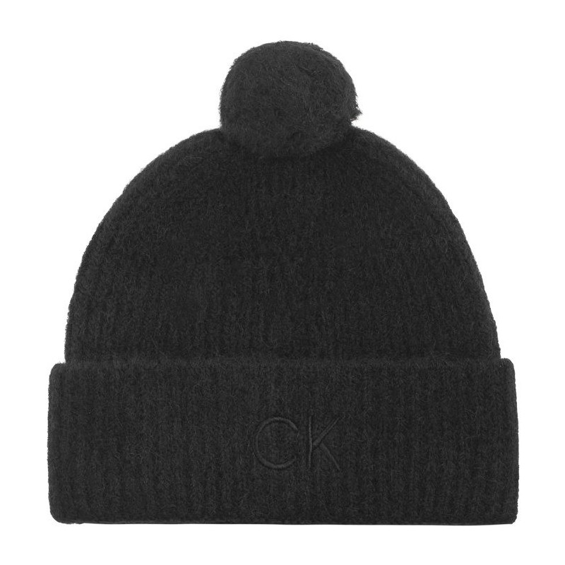 Calvin Klein CK Emboidery Airy Pompom Beanie Ck Black K60K612586 BEH (CK552-a) cap