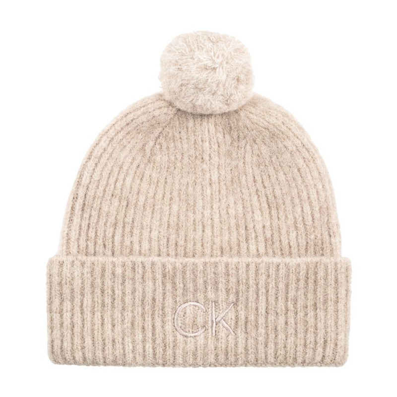 Calvin Klein CK Emboidery Airy Pompom Beanie Gray Morn K60K612586 PCJ (CK552-b) cap