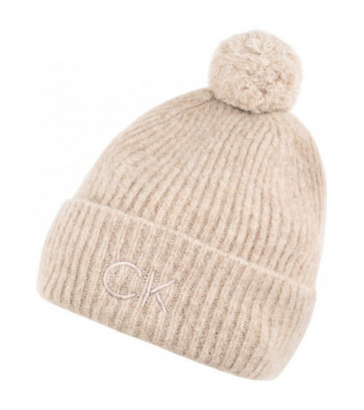 Calvin Klein CK Emboidery Airy Pompom Beanie Gray Morn K60K612586 PCJ (CK552-b) cap