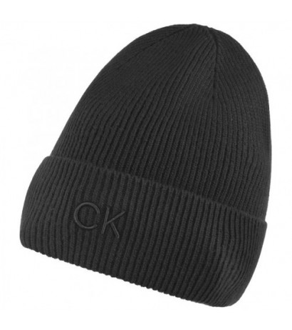 Calvin Klein CK Embroidery Fine Rib Beanie Ck Black K60K612590 BEH (CK554-a) cap