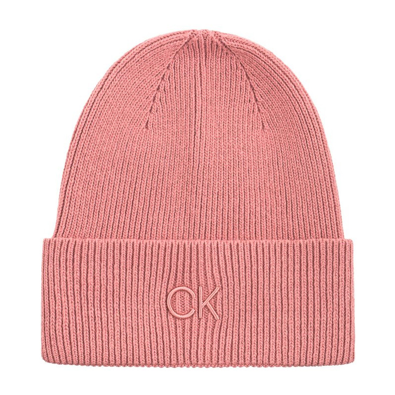 Calvin Klein CK Embroidery Fine Rib Beanie Dusty Rose K60K612590 VCE (CK554-b) cap