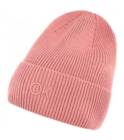 Calvin Klein CK Embroidery Fine Rib Beanie Dusty Rose K60K612590 VCE (CK554-b) cap