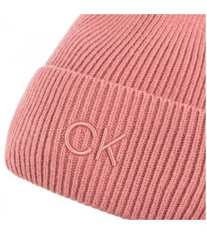 Calvin Klein CK Embroidery Fine Rib Beanie Dusty Rose K60K612590 VCE (CK554-b) cap