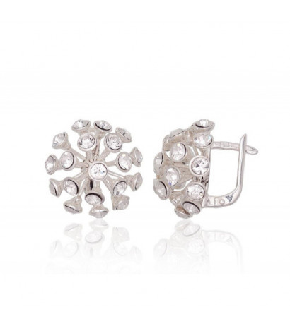 Silver earrings with...