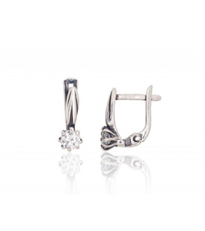 Silver earrings with...