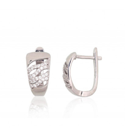 Silver earrings with...