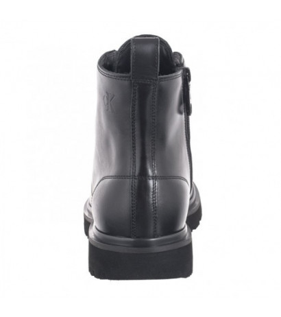 Calvin Klein Eva Boot Mid Laceup Unform Dress Triple Black YM0YM01073 0GJ (CK558-a) boots