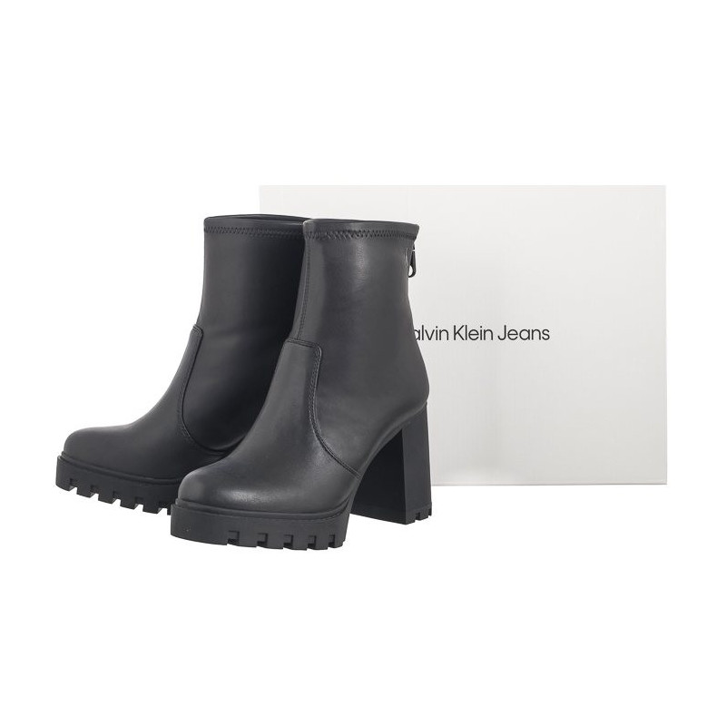 Calvin Klein Heel Platform Zip Boot Mg Nappa Triple Black YW0YW01546 0GJ (CK559-a) shoes