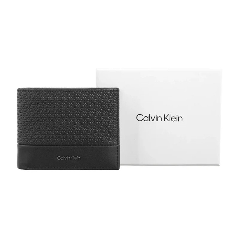 Calvin Klein Nano Mono Bifold 5CC W/Coin Black Nano Mono K50K512279 0GK (CK560-a) handbag