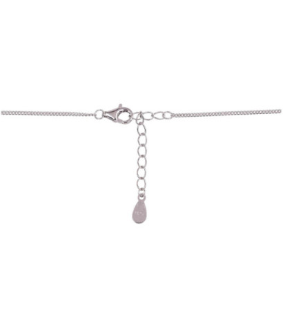 Silver necklace 2500136(PRh-Gr)_CZ, Silver 925°, Rhodium (Plating), Zirkons