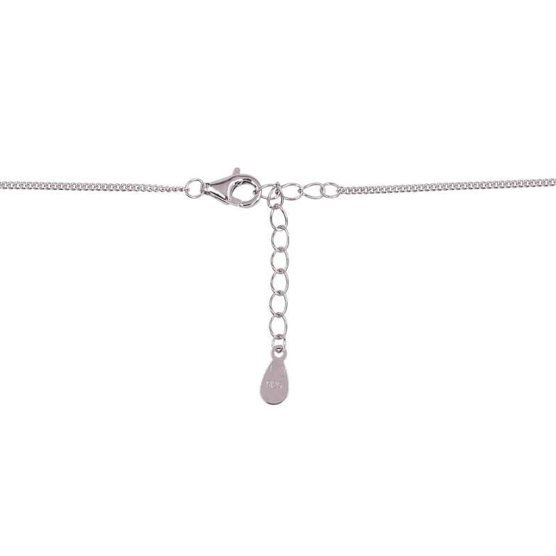 Silver necklace 2500136(PRh-Gr)_CZ, Silver 925°, Rhodium (Plating), Zirkons