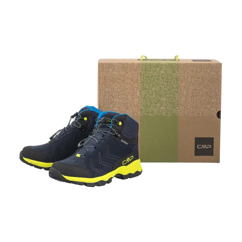 CMP Kids Milnick Mid Trekking Shoes Wp 3Q18584 01NR B.Blue Lime (CM25-a) ankle boots