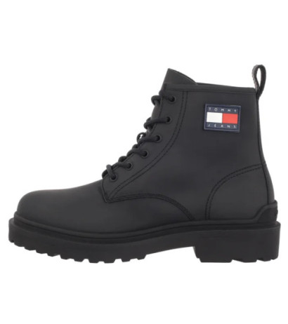 Tommy Hilfiger Tjm Leather Lace Up Boot Black EM0EM01447 BDS (TH1160-a) boots