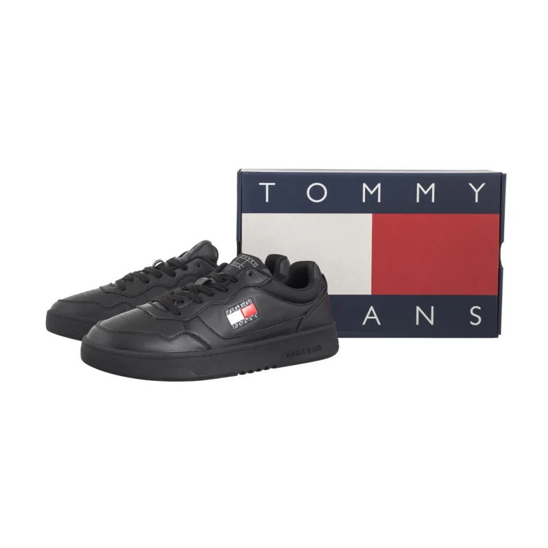 Tommy Hilfiger Tjm Cupsole Leather Ess Black EM0EM01443 BDS (TH1169-a) sports shoes