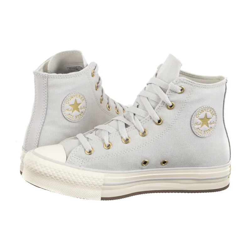 Converse CTAS Eva Lift Hi Barely Grey/Egret/Gold A10382C (CO704-a) shoes