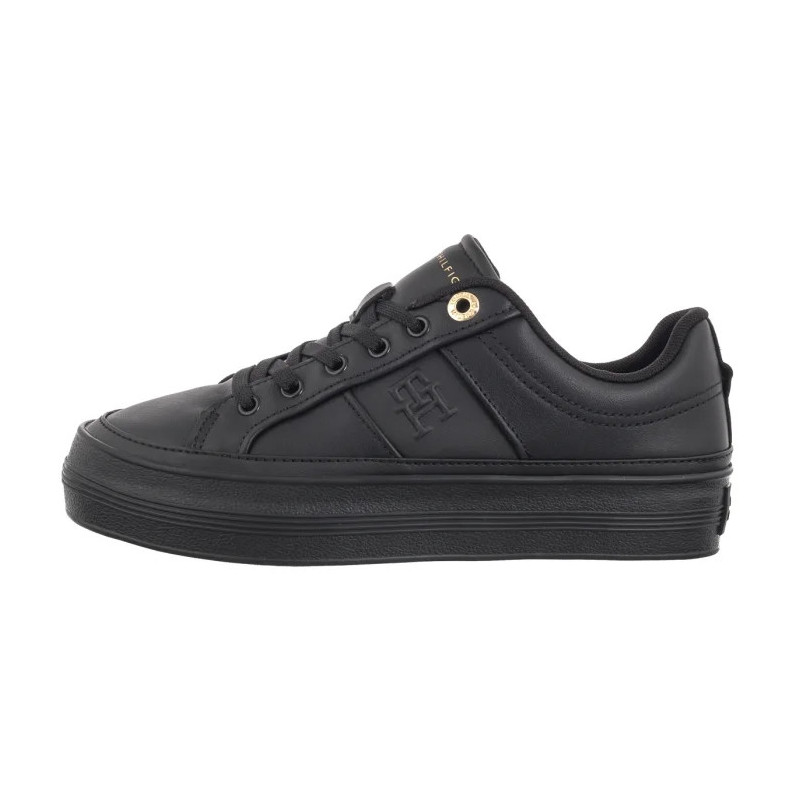 Tommy Hilfiger Essential Vulc Sneaker Monogram Black FW0FW07945 BDS (TH1116-b) shoes