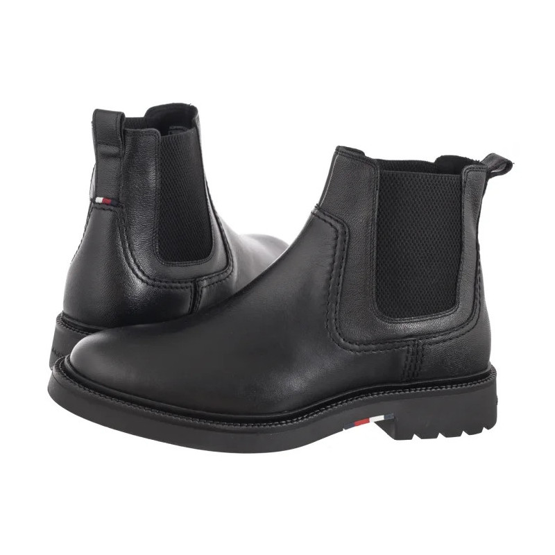 Tommy Hilfiger Hilfiger Comfort Lwt Lth Chelsea Black FM0FM05184 BDS (TH1161-a) shoes