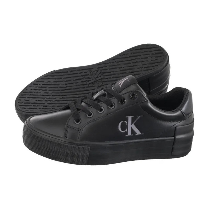 Calvin Klein Vulc Flatform Low Mg Lth Triple Black YW0YW01613 0GJ (CK569-a) shoes