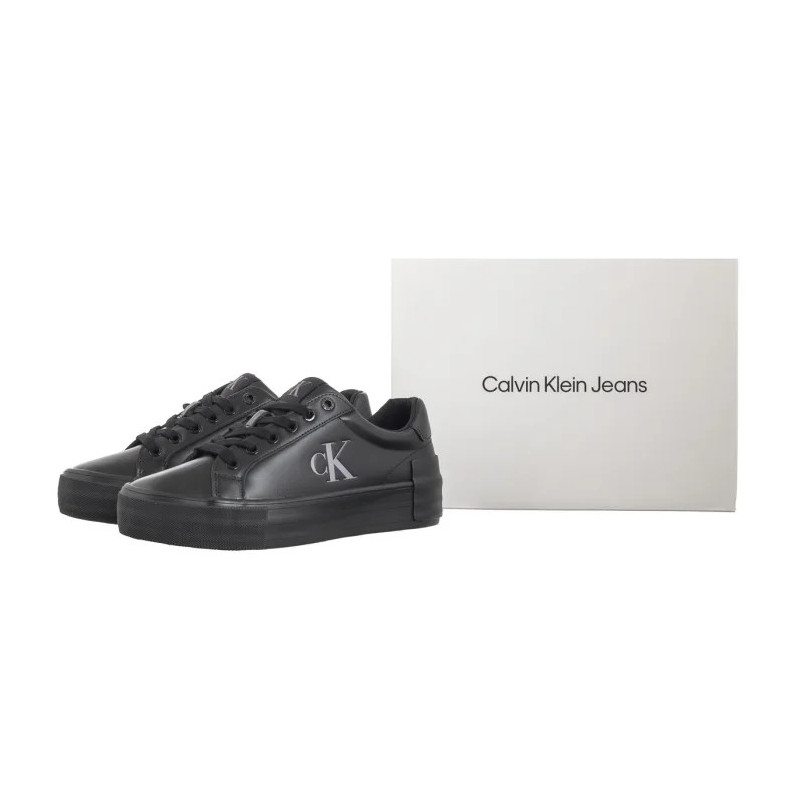 Calvin Klein Vulc Flatform Low Mg Lth Triple Black YW0YW01613 0GJ (CK569-a) shoes