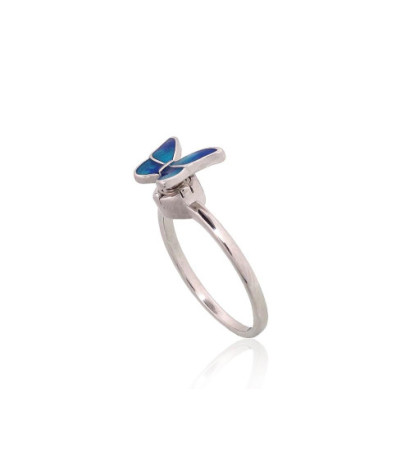 Silver ring 2101916(PRh-Gr)_ML-B+ML-DAQ, Silver 925°, Rhodium (Plating), Jewelery enamel