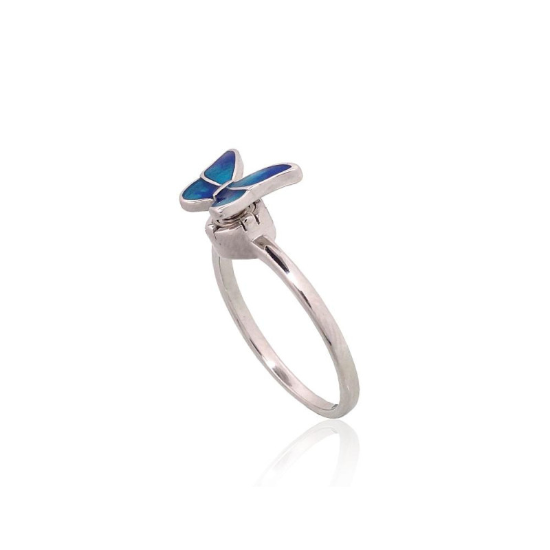 Silver ring 2101916(PRh-Gr)_ML-B+ML-DAQ, Silver 925°, Rhodium (Plating), Jewelery enamel