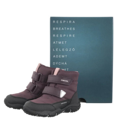 Geox B Baltic G.B Abx B - Nyl+Dbk DK Burgundy/Black B4654B 0FU50 C7J9B (GE195-a) ankle boots