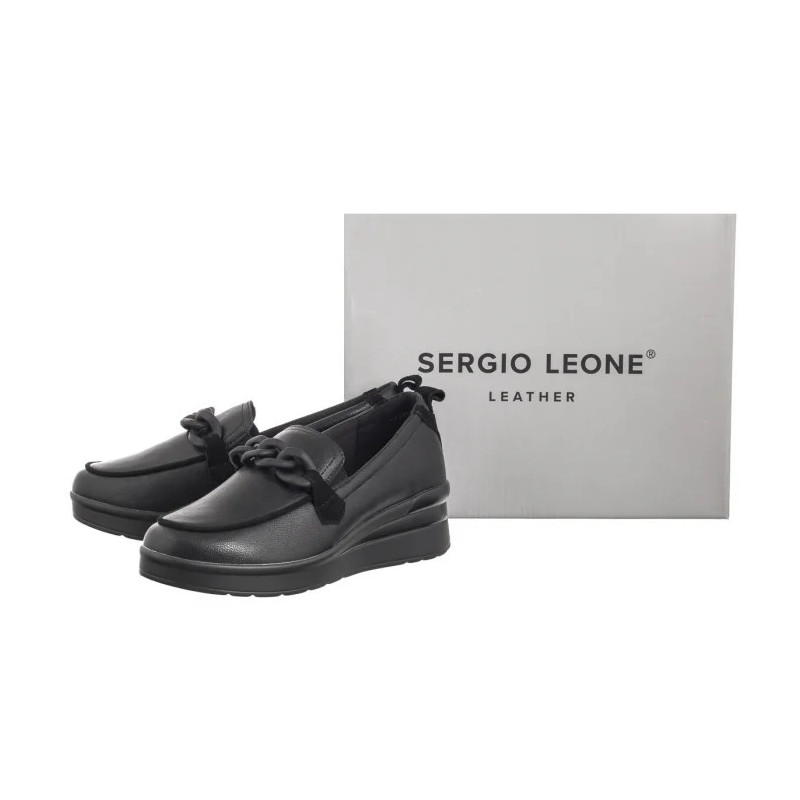 Sergio Leone Czarne PB 231-S (SL538-a) shoes