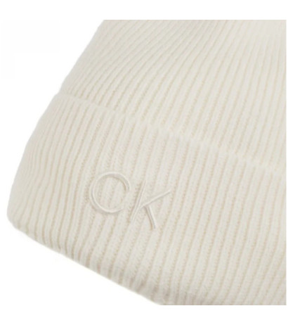 Calvin Klein CK Embroidery Fine Rib Beanie Lily White K60K612590 YAJ (CK554-c) cap