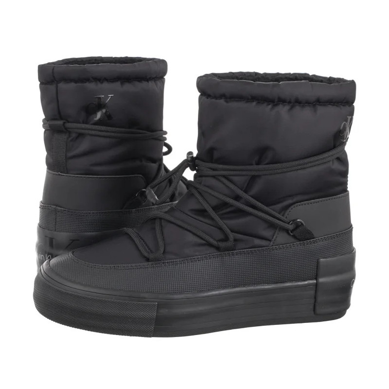 Calvin Klein Vulc Flatform Snow Boot Wn Triple Black YW0YW01591 0GJ (CK580-a) shoes