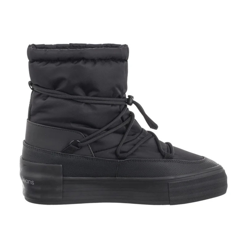 Calvin Klein Vulc Flatform Snow Boot Wn Triple Black YW0YW01591 0GJ (CK580-a) shoes