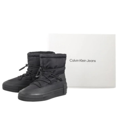 Calvin Klein Vulc Flatform Snow Boot Wn Triple Black YW0YW01591 0GJ (CK580-a) shoes