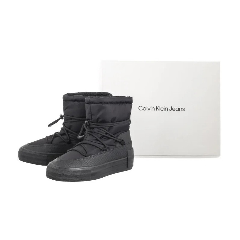 Calvin Klein Vulc Flatform Snow Boot Wn Triple Black YW0YW01591 0GJ (CK580-a) shoes